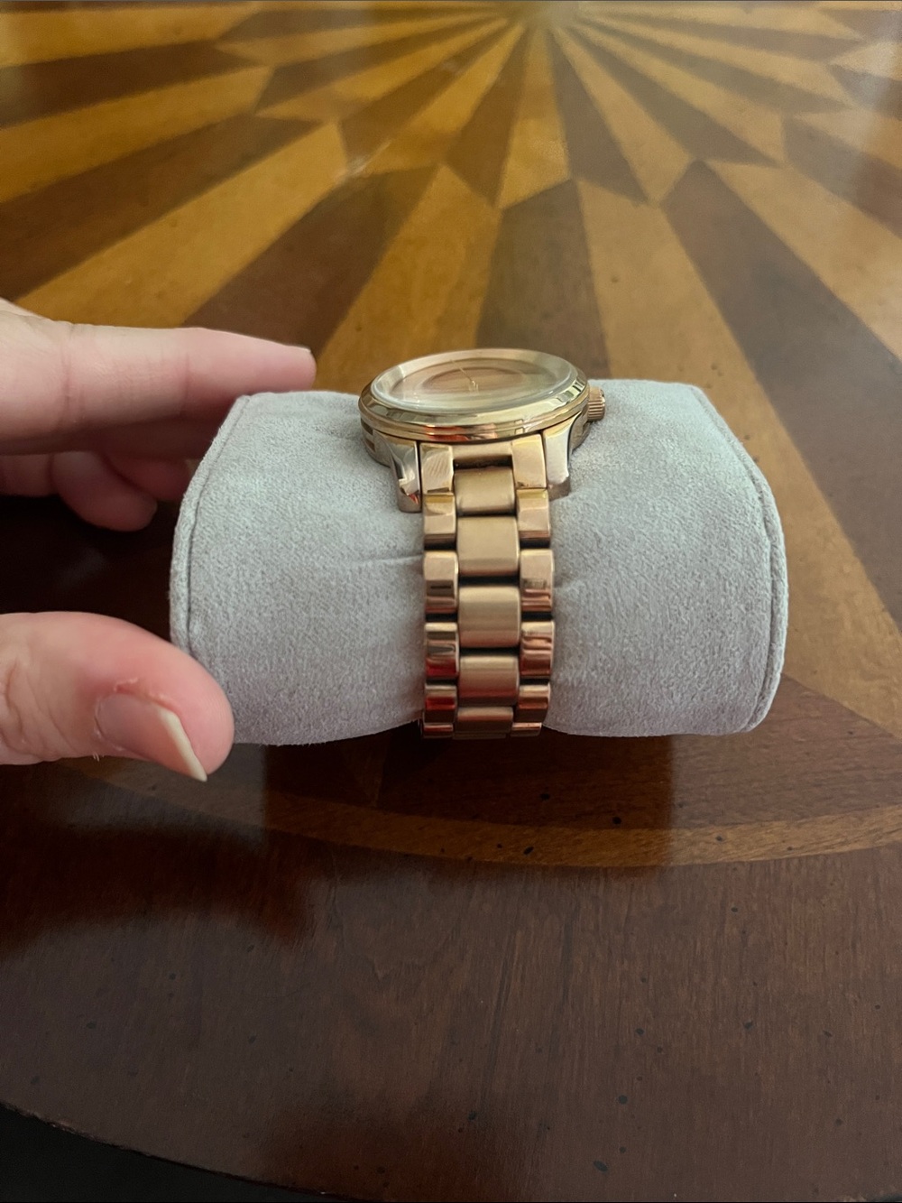 Michael Kors Rose Gold MK Logo Bracelet Watch - Picture 8 of 8
